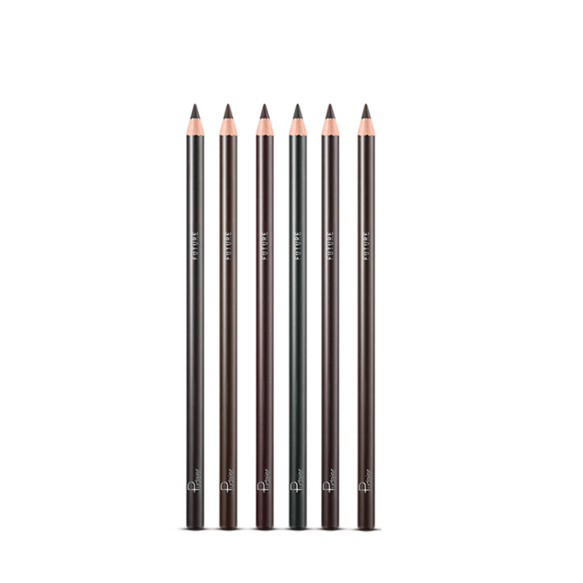Wooden Waterproof Durable Plain Dark Brown Peelable Eyebrow Pencil