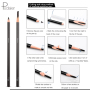 Wooden Waterproof Durable Plain Dark Brown Peelable Eyebrow Pencil