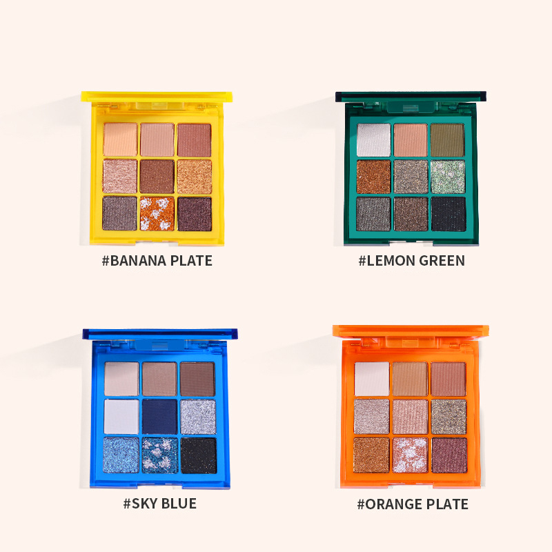 9 shade Nude Gold Eyeshadow Palette Ultra-Blendable High Pigmented eyeshadow palette
