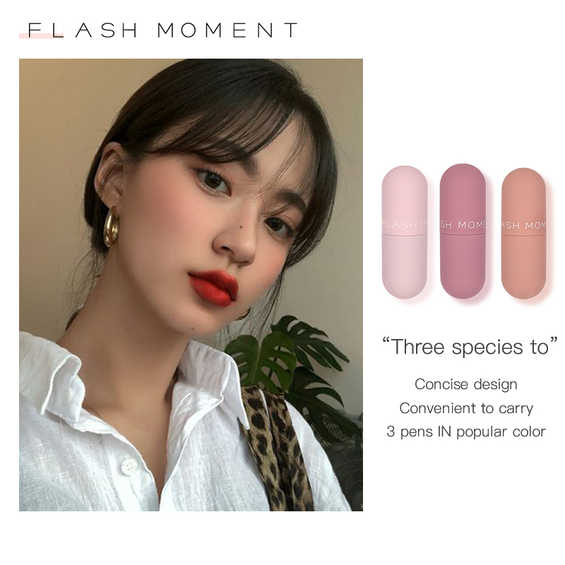 Long-Lasting Moisturizing Non-Stick Cup Mini Capsule Matte Lip Glaze