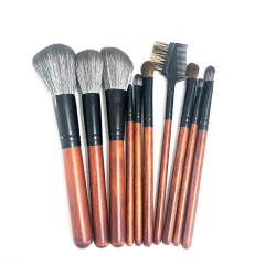 High Quality Professional Horse Hair Face Makeup Brush Set Private Label