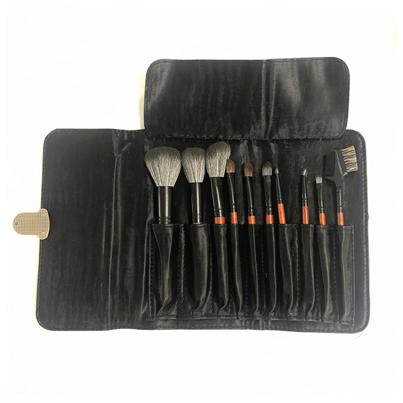 High Quality Professional Horse Hair Face Makeup Brush Set Private Label