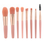 Cheap travel size pink cosmetic women makeup brush set  mini makeup brush set