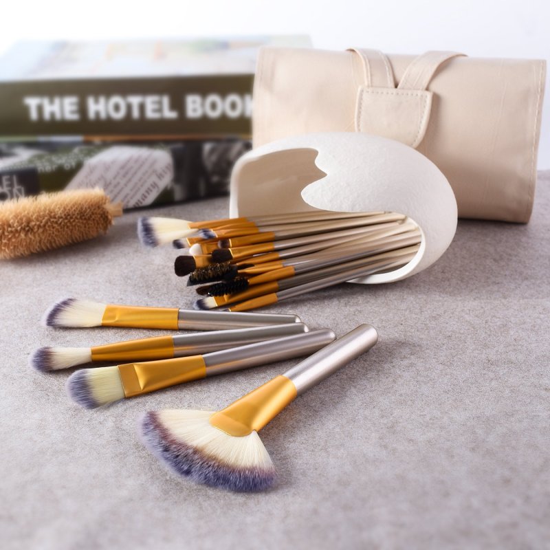 Professional High Quality Gold 24 Brush Makeup Brush Private Label Makeup Brush Set