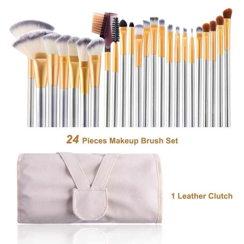 Professional High Quality Gold 24 Brush Makeup Brush Private Label Makeup Brush Set