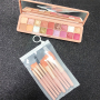 8 pieces Custom min makeup brush set pink natural makeup brushes set