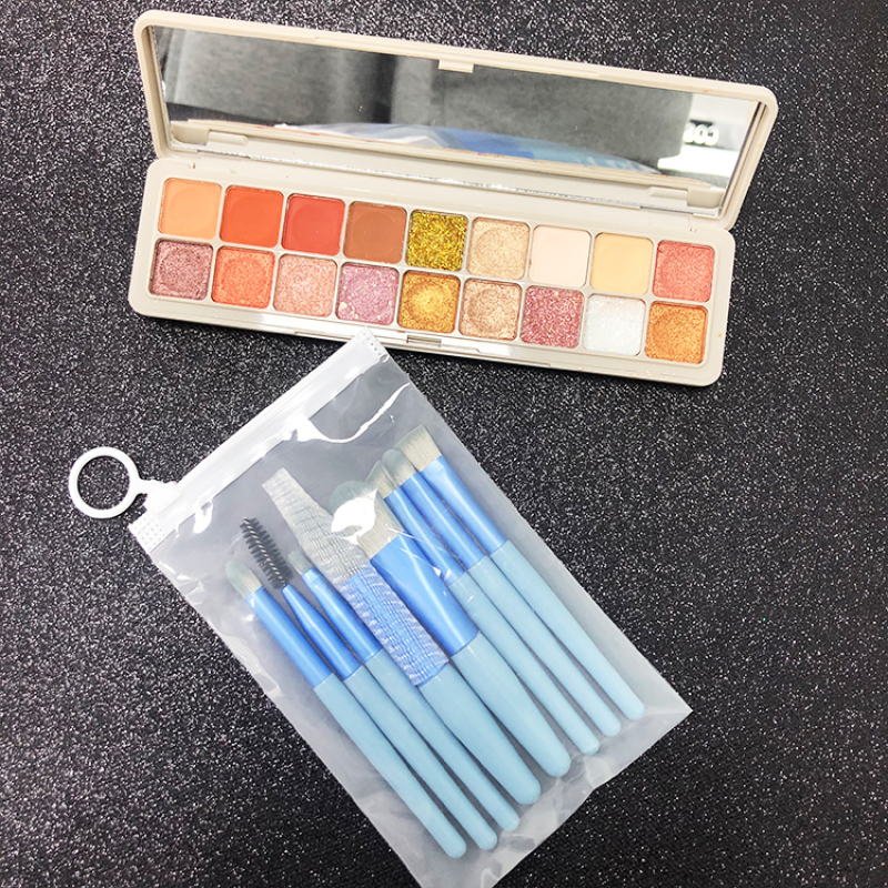 8 pieces Custom min makeup brush set pink natural makeup brushes set