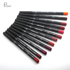 12 colors Wholesale customized Waterproof Makeup Private Label Lipliner Pencil