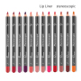 12 colors Wholesale customized Waterproof Makeup Private Label Lipliner Pencil