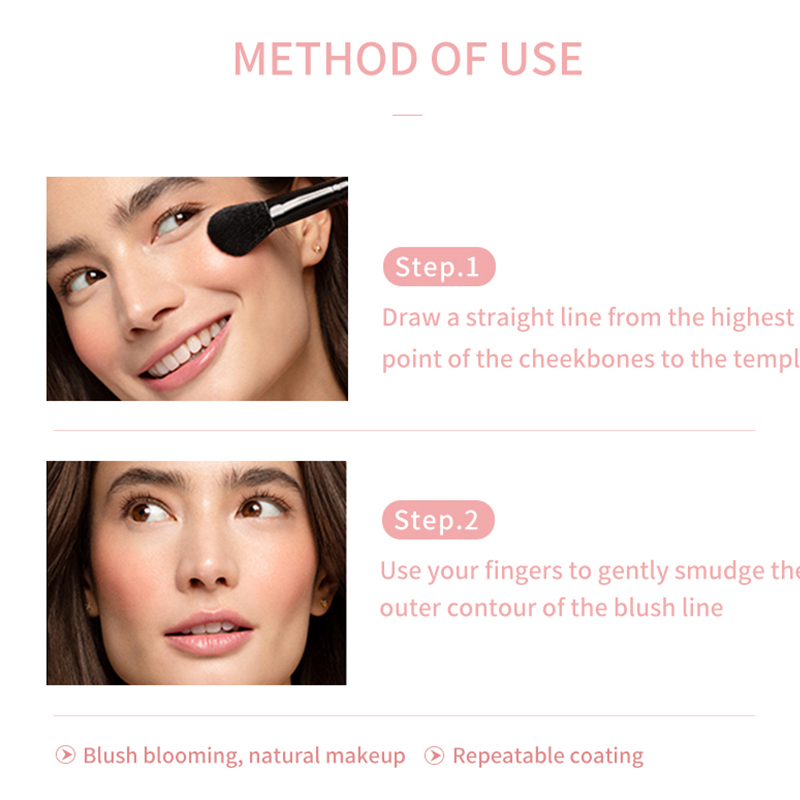 Delicate Smooth Enhance Complexion Matte Mini Cream Blush Private Label