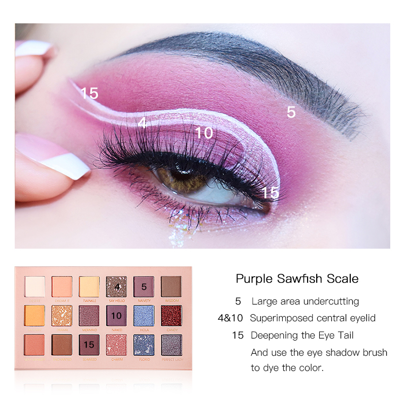 Craft Dry Pigment Loose Metallic Eye 18 Colors Makeup Cheap Eyeshadow Palette