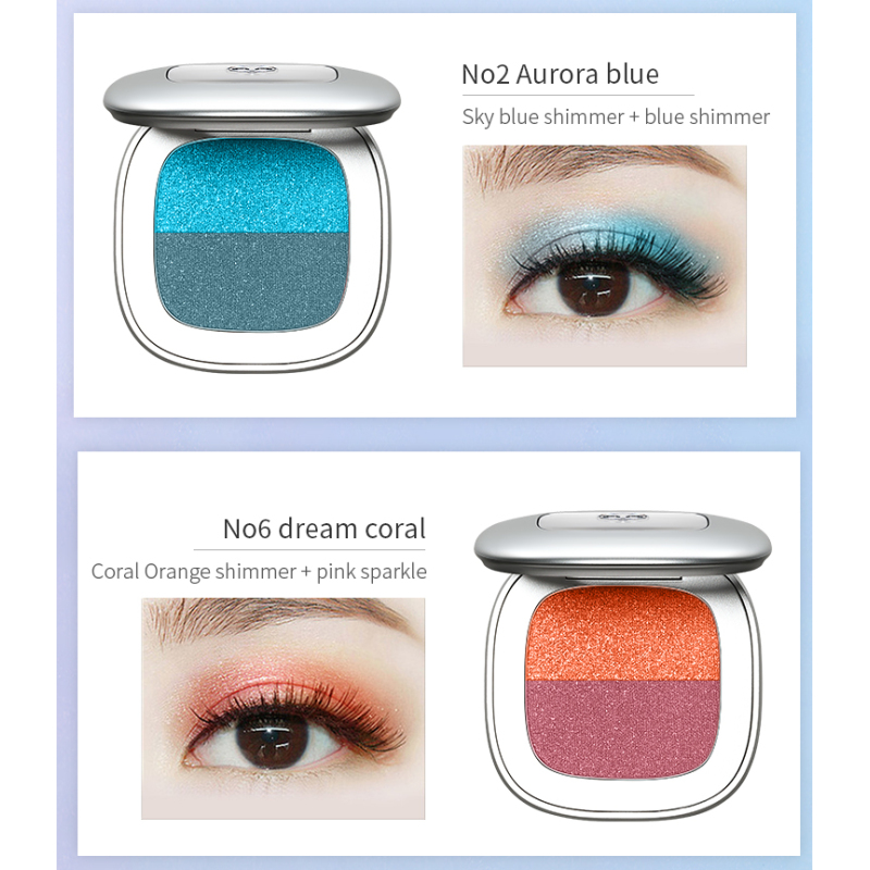 Two-Color Private Label Luxury Design Custom Cosmetic Eye Shadow