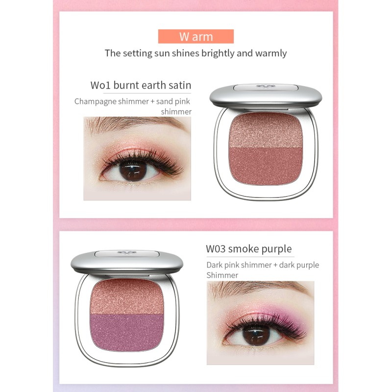 Two-Color Private Label Luxury Design Custom Cosmetic Eye Shadow