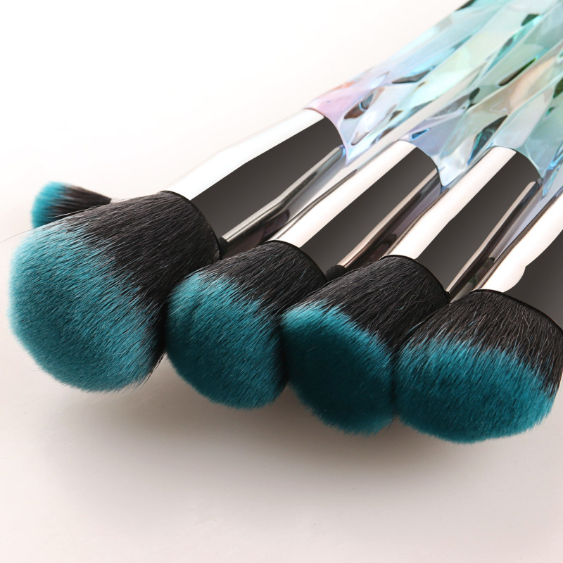 Synthetic brush 10pcs makeup set professional crystal makeup brush set Vegan bling makeup brush set