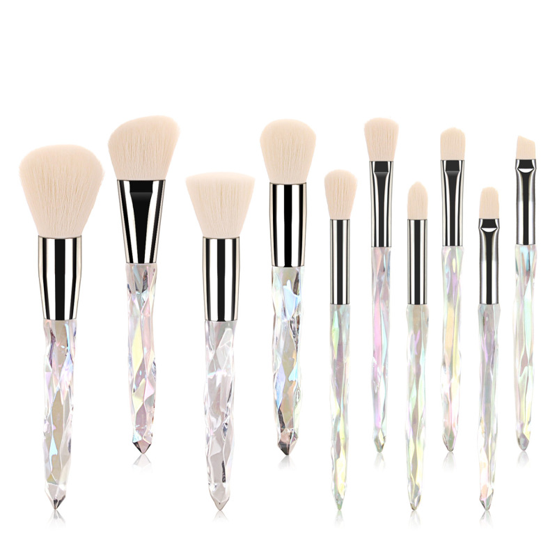 Synthetic brush 10pcs makeup set professional crystal makeup brush set Vegan bling makeup brush set