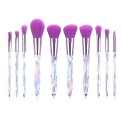 Synthetic brush 10pcs makeup set professional crystal makeup brush set Vegan bling makeup brush set