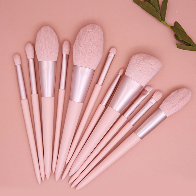 Hot Selling Professional New Arrival 11Pcs Natural Unique Vegan private label face brushes