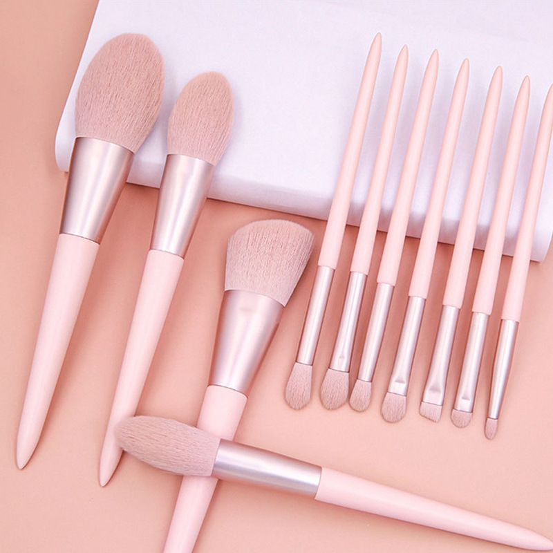 Hot Selling Professional New Arrival 11Pcs Natural Unique Vegan private label face brushes
