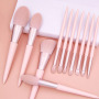 Hot Selling Professional New Arrival 11Pcs Natural Unique Vegan private label face brushes
