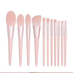 Hot Selling Professional New Arrival 11Pcs Natural Unique Vegan private label face brushes