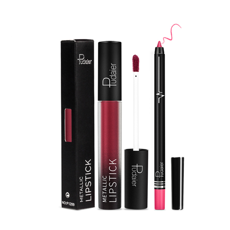 Custom Logo 26 Colors Waterproof Liquid Matte Lipstick Lip Liner Set