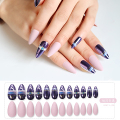 Wholesale False Nails 24 Pcs Long Stiletto Shape Cosmetics Press on Artificial Fingernails