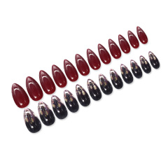 Wholesale False Nails 24 Pcs Long Stiletto Shape Cosmetics Press on Artificial Fingernails