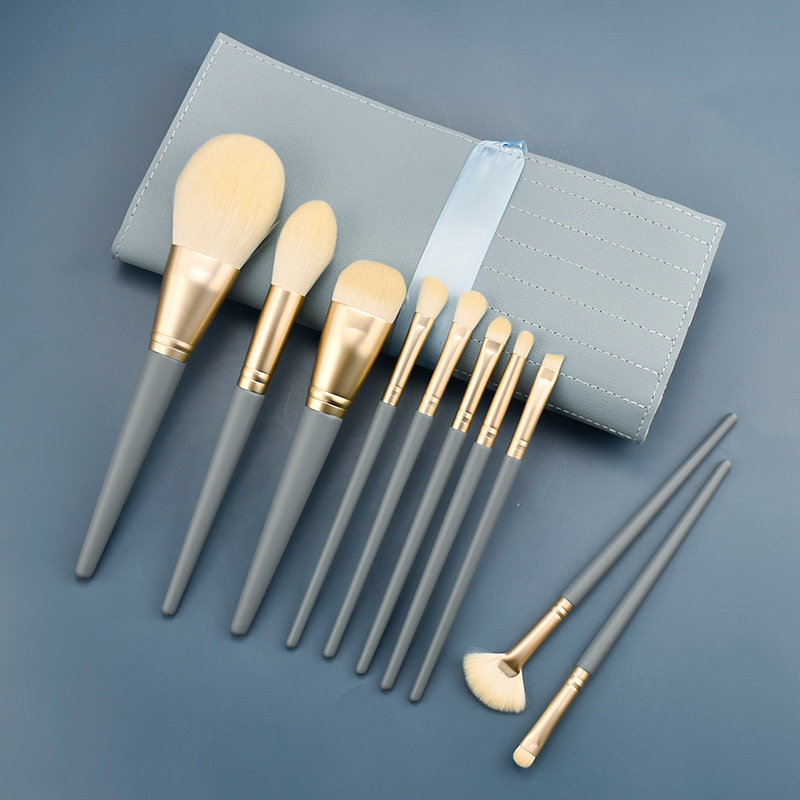 Cosmetic Private Label Professional Custom Luxury Gold Makeup Brushes Set