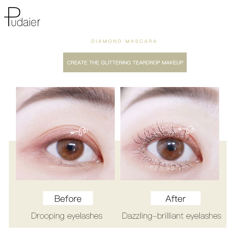 Wholesale 3D Mascara Diamond Glitter Private Label Waterproof Mascara