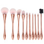 Long Rod Nylon Custom Made Low Moq Red Colorful Makeup Brushes Set
