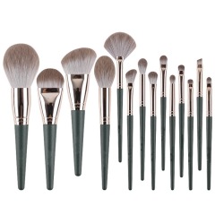 Cheap Professional 14 pcs Custom High Quality Unique makeup brush set with quilt bag