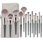 Cheap Professional 14 pcs Custom High Quality Unique makeup brush set with quilt bag