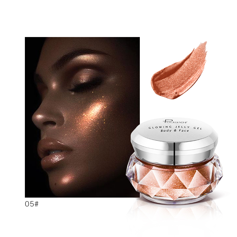 Face Body Beauty Makeup Organic Highlighter Powder Shimmer GlitterJelly Gel Mermaid Eyeshadow