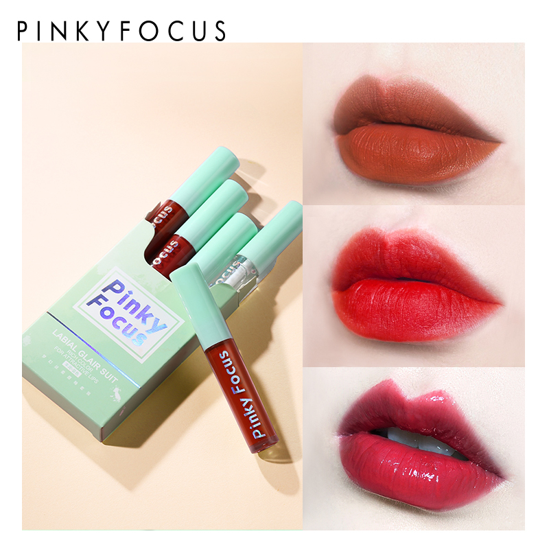 Four-Color Silk Soft Cigarette Matte Lipstick Makeup Long Lasting Lipstick Set
