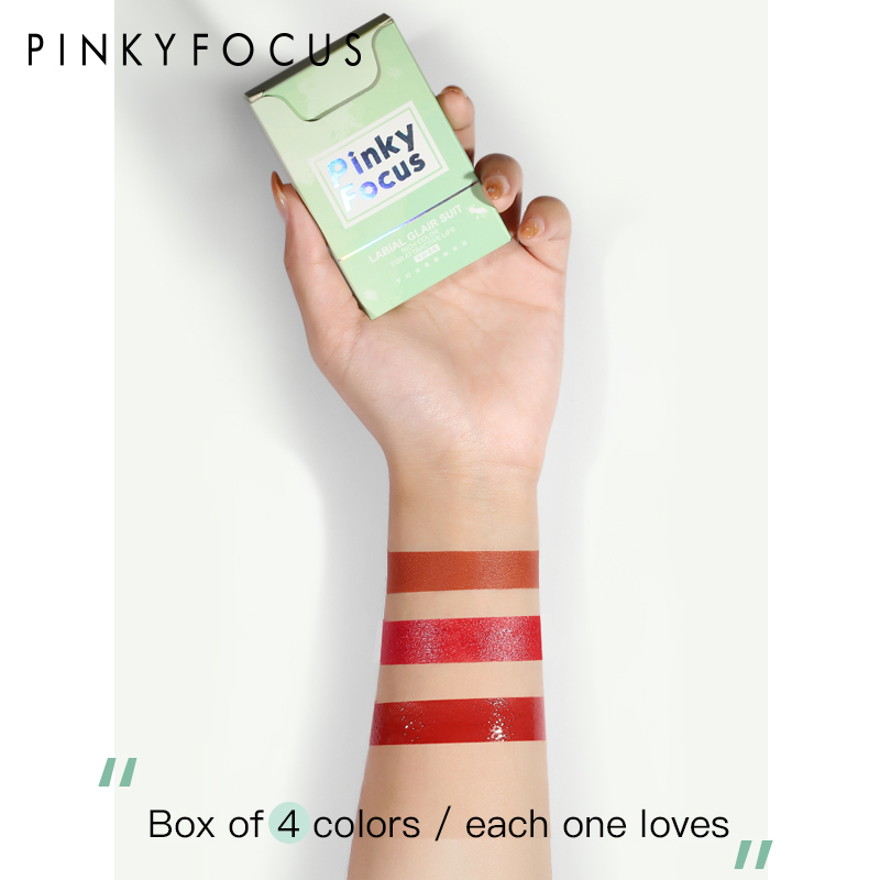 Four-Color Silk Soft Cigarette Matte Lipstick Makeup Long Lasting Lipstick Set