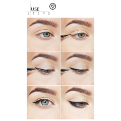 Smooth Cool Black Custom Long Lasting Waterproof Eyeliner Pencil