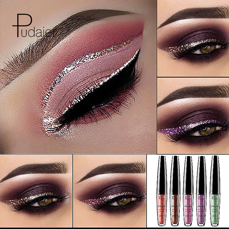 Custom Private Label Glitter eyeliner Long lasting liquid coloured eyeliner