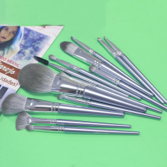 Portable Wooden Handle 14 Pcs Eye Makeup Brush Set With Logo