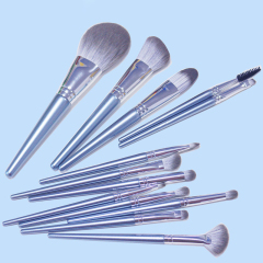 Portable Wooden Handle 14 Pcs Eye Makeup Brush Set With Logo