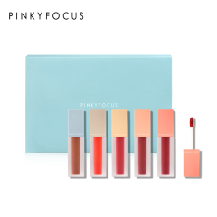 Custom 6 pcs Clear Shiny liquid lipstick sets  Waterproof Matte Lip Glaze Lip Gloss Set