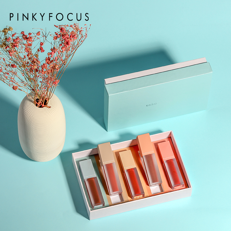 Custom 6 pcs Clear Shiny liquid lipstick sets  Waterproof Matte Lip Glaze Lip Gloss Set