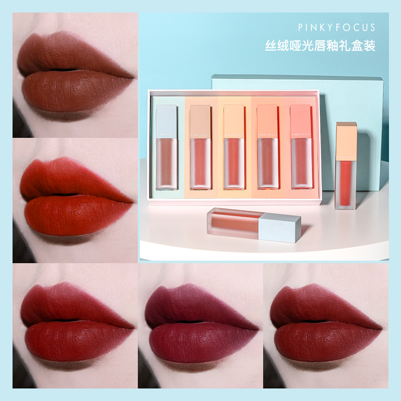 Custom 6 pcs Clear Shiny liquid lipstick sets  Waterproof Matte Lip Glaze Lip Gloss Set