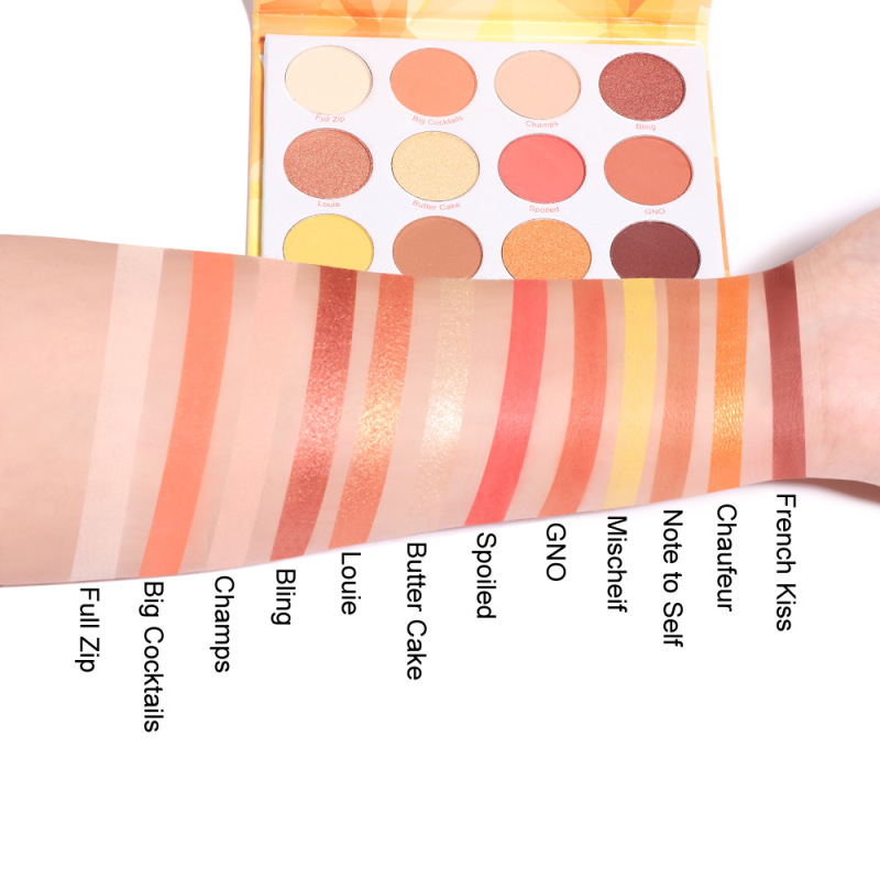 long lasting waterproof 12 Colors bulk vegan Eyeshadow  Make up Eye Shadow Pallet Customize