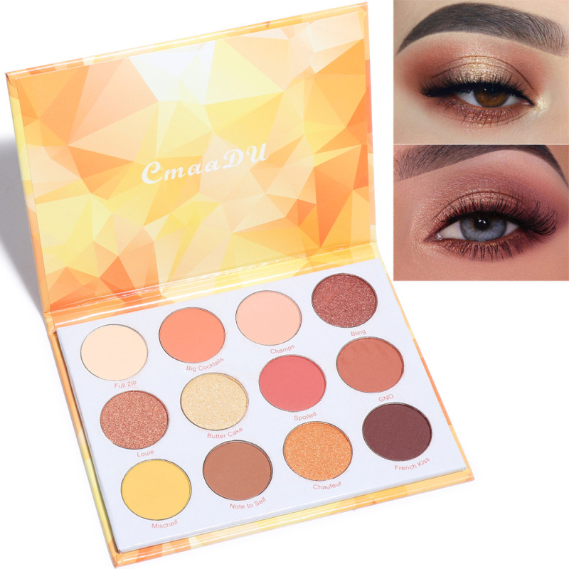 long lasting waterproof 12 Colors bulk vegan Eyeshadow  Make up Eye Shadow Pallet Customize