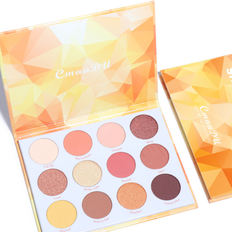 long lasting waterproof 12 Colors bulk vegan Eyeshadow  Make up Eye Shadow Pallet Customize
