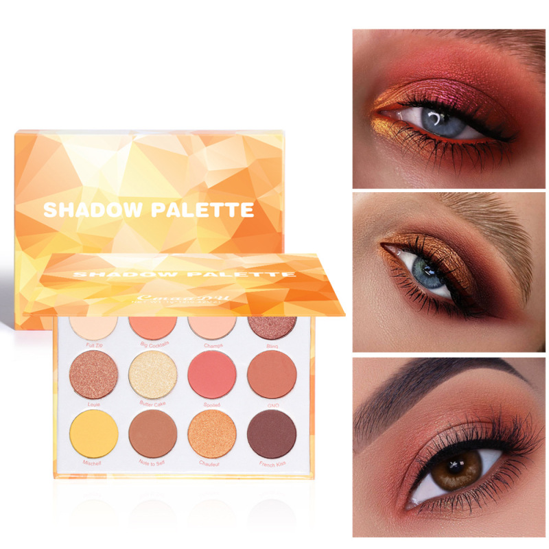 long lasting waterproof 12 Colors bulk vegan Eyeshadow  Make up Eye Shadow Pallet Customize