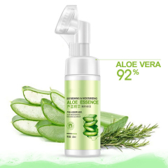 soft OEM Organic Foaming Face Wash with Built-In  Gentle Makeup Remove Facial Cleanser Mousse Foam Aloe Vera Face Wash