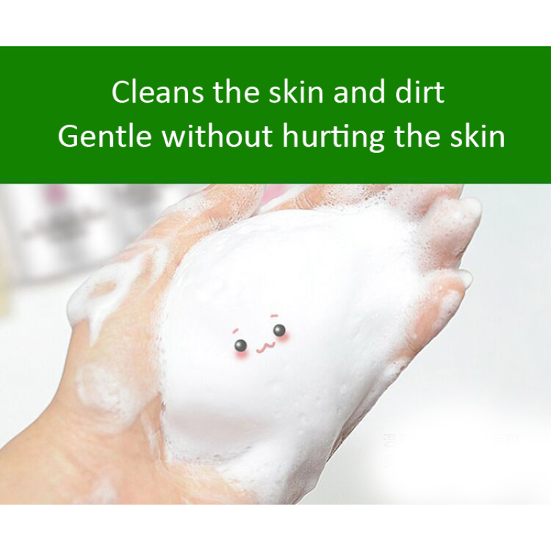 soft OEM Organic Foaming Face Wash with Built-In  Gentle Makeup Remove Facial Cleanser Mousse Foam Aloe Vera Face Wash