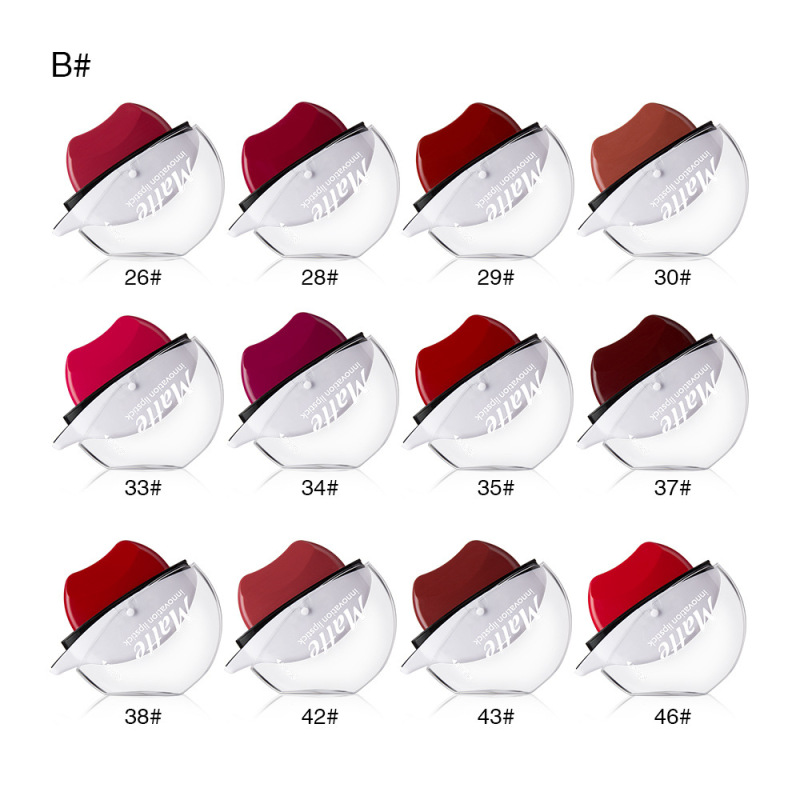 46 colors Wholesale Custom Long Lasting Matte waterproof nude Vegan Lips Shape Lipstick