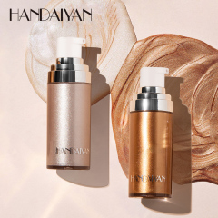 4 Colors Private Label Vegan Golden Face Body Shimmer Oil Bronzer Private Label Makeup Highlighter